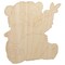 Baby Panda Bear Eating Bamboo Unfinished Wood Shape Piece Cutout for DIY Craft Projects